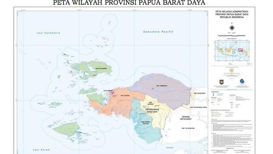 Peta Provinsi Papua Barat Daya Peta Provinsi Papua Barat Daya