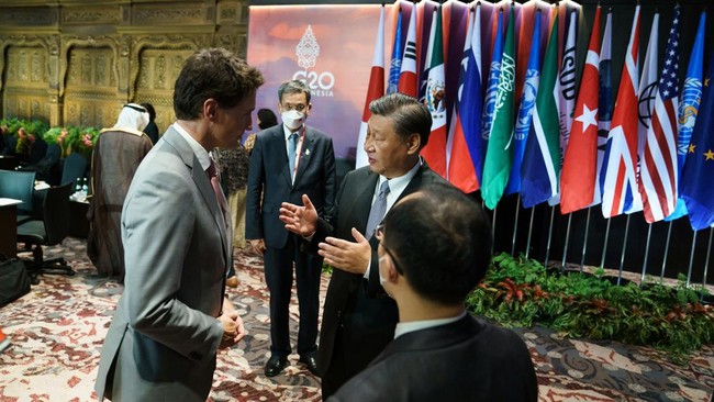 Presiden China, Xi Jinping, terekam kamera ketika marah ke Perdana Menteri Kanada, Justin Trudeau, di sela KTT G20 Bali.