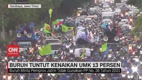 VIDEO: Buruh Tuntut Kenaikan UMK 13 Persen