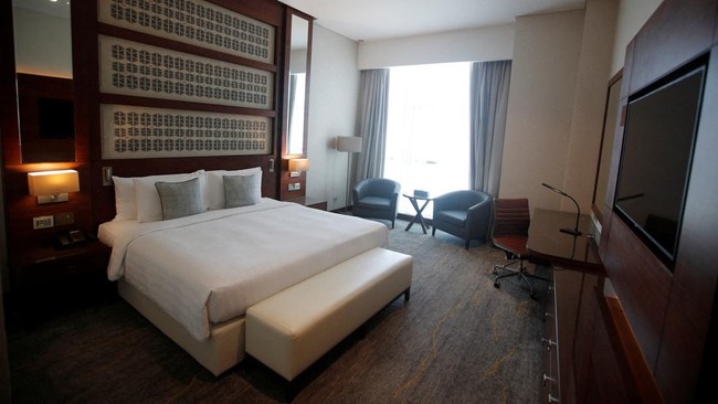 Olivier Giroud menunjukkan kamar hotel mewah yang didapat para pemain di Piala Dunia 2022 Qatar melalui akun media sosial miliknya.