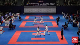 FOTO: Karateka dari 65 Negara Duel di Turnamen Series A di Jakarta