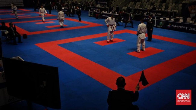 Indonesia menambah satu medali perunggu dari cabor karate melalui Ignatius Joshua Kandau di nomor kumite putra 75 kg, Kamis (5/10).