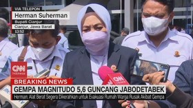 VIDEO: Bupati Cianjur: Gempa Paling Terasa di Tengah Kota Cianjur