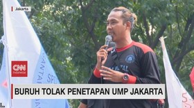 VIDEO: Buruh Tolak Penetapan UMP Jakarta