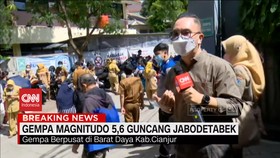 VIDEO: Gempa Magnitudo 5,6 Guncang Jabodetabek