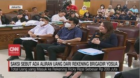 VIDEO; Saksi Sebut Ada Aliran Uang Dari Rekening Brigadir Yosua