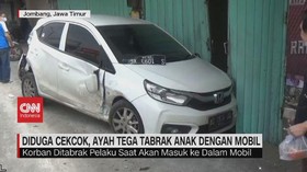 VIDEO: Diduga Cekcok, Ayah Tega Tabrak Anak Dengan Mobil