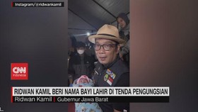 VIDEO: Ridwan Kamil Beri Nama Bayi Lahir di Tenda Pengungsian