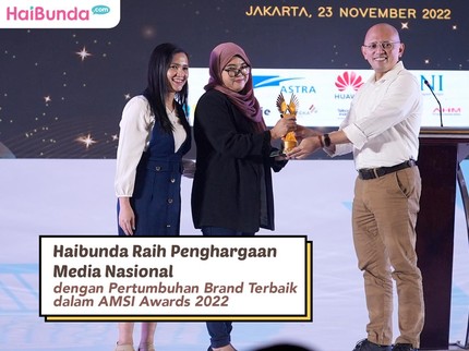 Haibunda Raih Penghargaan Media Nasional dengan Pertumbuhan Brand Terbaik di AMSI Awards 2022