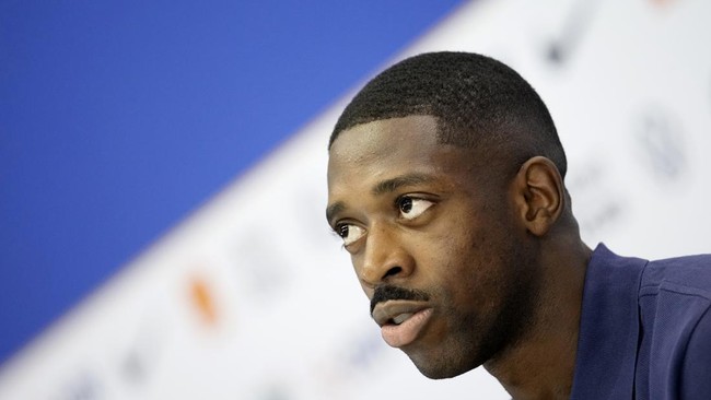 Winger timnas Prancis Ousmane Dembele terkaget-kaget mengetahui Jerman dihajar Jepang 1-2 pada laga pertama Grup E Piala Dunia 2022, Rabu (24/11).