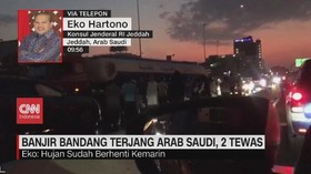 VIDEO: Banjir Bandang Terjang Arab Saudi, 2 Tewas