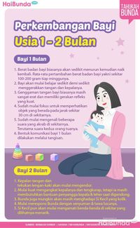 Perkembangan Bayi Usia 1 - 3 Bulan