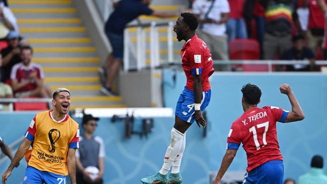 Kosta Rika mengalahkan Jepang yang pada laga sebelumnya menang atas Jerman dalam laga lanjutan Grup E Piala Dunia 2022.