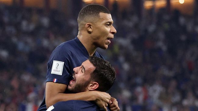 Kylian Mbappe mencetak dua gol dan jadi bintang kemenangan Prancis atas Denmark pada laga Piala Dunia 2022.
