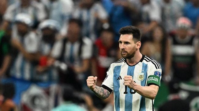 Lionel Messi mencetak sebuah gol ke gawang Meksiko yang penting bagi Argentina dan kariernya di Piala Dunia.