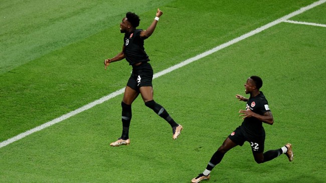 Bintang timnas Kanada, Alphonso Davies mencetak gol tercepat di Piala Dunia 2022 sejauh ini dalam laga Kroasia vs Kanada.