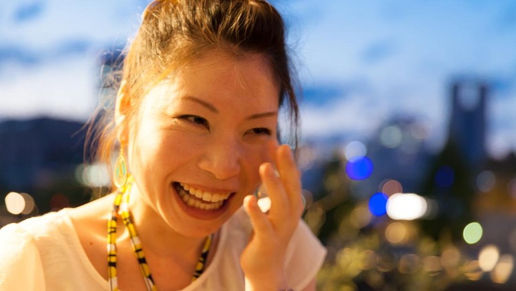 Japanese woman getting emotional