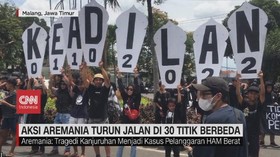 VIDEO: Aksi Aremania Turun Jalan di 30 Titik Berbeda