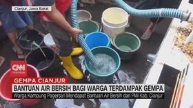 VIDEO: Bantuan Air Bersih Bagi Warga Terdampak Gempa Cianjur