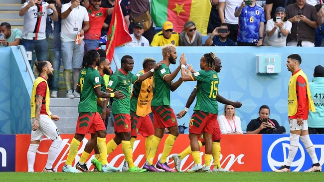 Kamerun tahan Serbia 3-3 dalam duel seru di pertandingan kedua Grup G Piala Dunia 2022 di Stadion Al janoub, Senin (28/11).