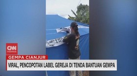 VIDEO: Viral, Pencopotan Label Gereja di Tenda Bantuan Gempa