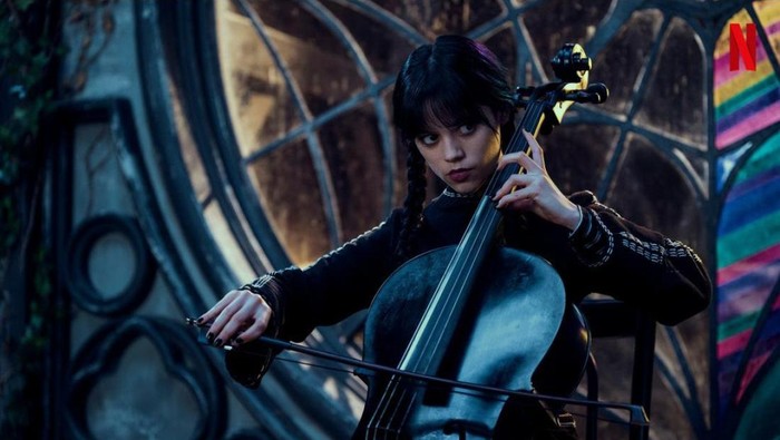 Adegan dari serial Wednesday yang kini bisa disaksikan di Netflix.