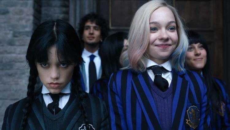 Adegan dari serial Wednesday yang kini bisa disaksikan di Netflix.