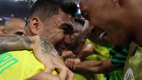 FOTO: Gol Casemiro, Senyum Brasil