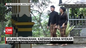 VIDEO: Jelang Pernikahan, Kaesang & Erina Nyekar ke Makam Samber Nyawa