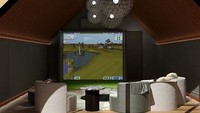 <p>Area menarik lainnya dari rumah presenter yang satu ini adalah ruang karaoke dan golf simulator yang dilengkapi dengan beberapa sofa. (Foto: Instagram@mrsayudewi)</p>