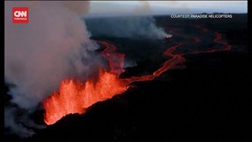 VIDEO: Momen Rekaman Video Aliran Lava Gunung Mauna Loa dari Udara