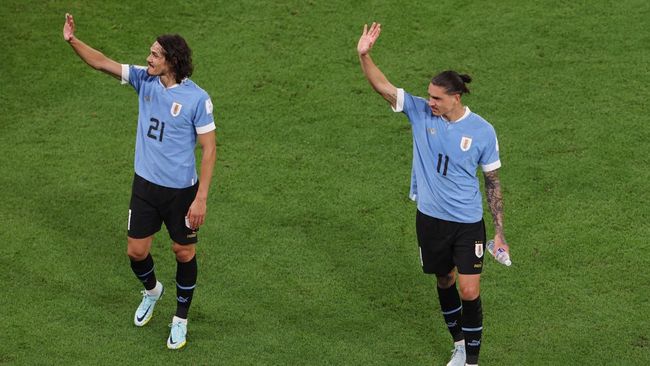 Uruguay punya Edinson Cavani, Darwin Nunez, dan Luis Suarez. Namun mereka kini jadi satu-satunya tim yang belum cetak gol di Piala Dunia 2022.