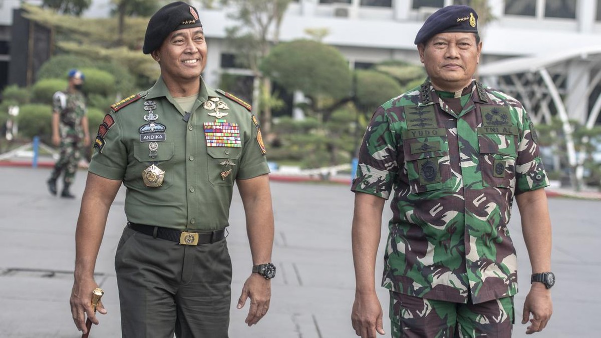 FOTO: Momen Kompak Andika-Yudo Jelang Pergantian Panglima TNI