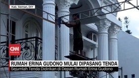 VIDEO: Rumah Erina Gudono Mulai Dipasang Tenda
