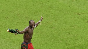 FOTO: Ghana Hajar Brasil, Aboubakar Diusir Wasit Usai Selebrasi Gol
