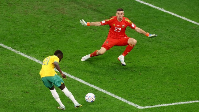 Argentina sempat mengalami momen mencekam ketika Australia sempat mencetak gol balasan di menit ke-77 pada babak 16 besar Piala Dunia 2022.