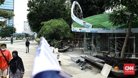 FOTO: Mengintip Pembangunan Ruang Interaksi Komunitas Sudirman