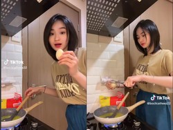 Bikin Geregetan! Chateez Buka Cangkang Telur dengan Cara Digunting