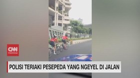 VIDEO: Polisi Teriaki Pesepeda Yang Ngeyel di Jalan