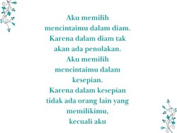 10 Puisi Cinta dalam Diam, Pedih Menyayat Hati namun Manis