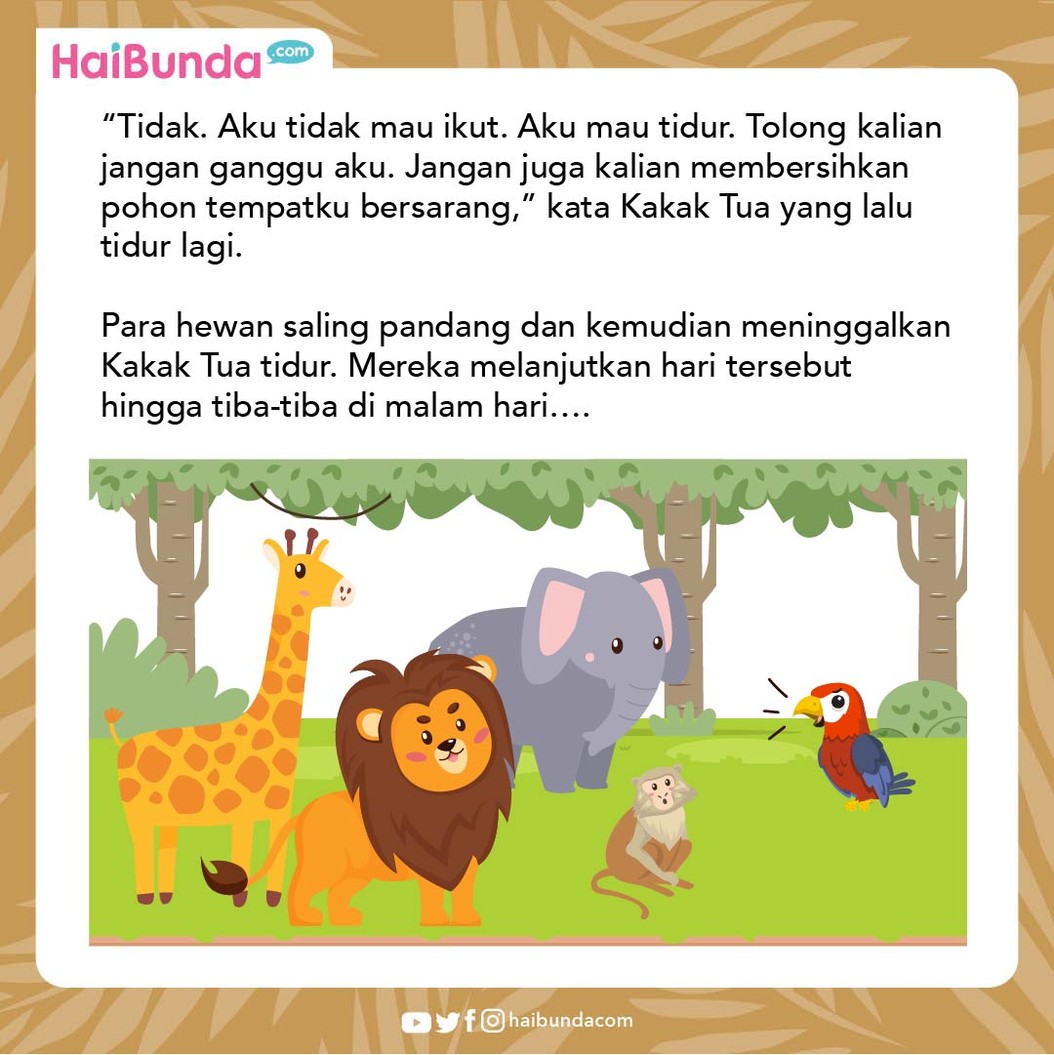 Cerita Fabel Akibat Kakak Tua Malas