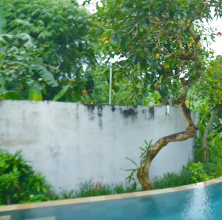 <p>Dibeli pada tahun 2008, villa Rossa terletak di Seminyak, Bali. Uniknya, kolam renang villanya tidak berbentuk kotak, tetapi meluas sepanjang bangunan. (Foto: YouTube/Rossa Official)</p>