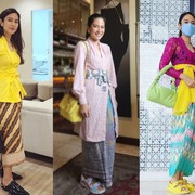 Sontek Gaya Dian Sastro Mix & Match Kebaya Buat Dipakai Sehari-hari