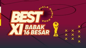 INFOGRAFIS: Best 11 Babak 16 Besar Piala Dunia Diisi Mbappe dan Messi