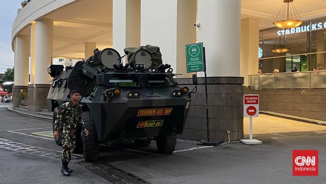 Panser Anoa, kendaraan taktis Komodo, metal detector hingga mesin X-Ray disiagakan di lokasi pernikahan Kaesang-Erina, Pendopo Agung Ambarrukmo.