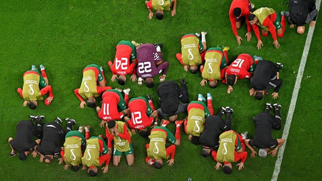 Maroko jadi tim dengan pertahanan paling bagus di antara tim-tim lainnya yang masih bertahan di Piala Dunia 2022.