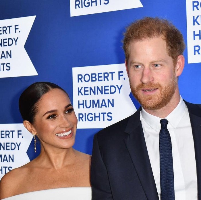 Prince Harry, Duke of Sussex, and Megan, Duchess of Sussex, arrive for the 2022 Ripple of Hope Award Gala at the New York Hilton Midtown Manhattan Hotel in New York City on December 6, 2022. (Photo by ANGELA WEISS / AFP) (Photo by ANGELA WEISS/AFP via Getty Images)