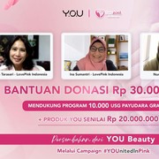 YOU Beauty Kumpulkan Donasi dalam Mendukung Gerakan 10.000 USG Payudara Gratis Bersama Lovepink