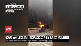 VIDEO: Kantor Kemenkumham Terbakar, Gedung Berisi Barang Milik Negara