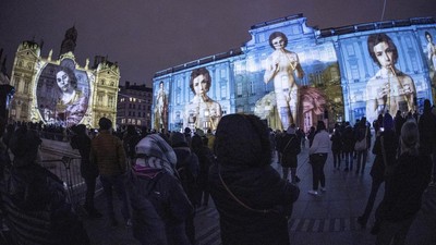 FOTO: Keindahan Festival Cahaya Musim Dingin Hiasi Kota Lyon